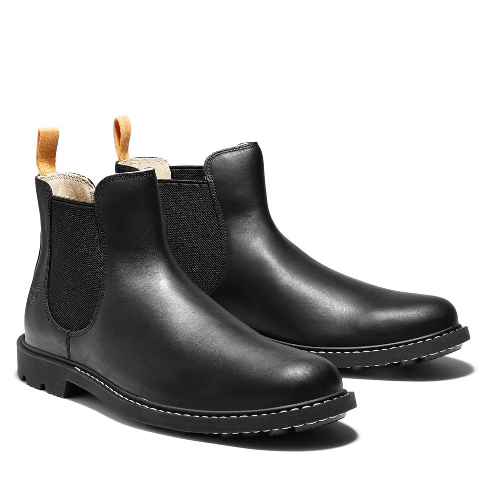 Timberland Mens Chelsea Boots Belanger EK+ Leather - Black - India IM9842153